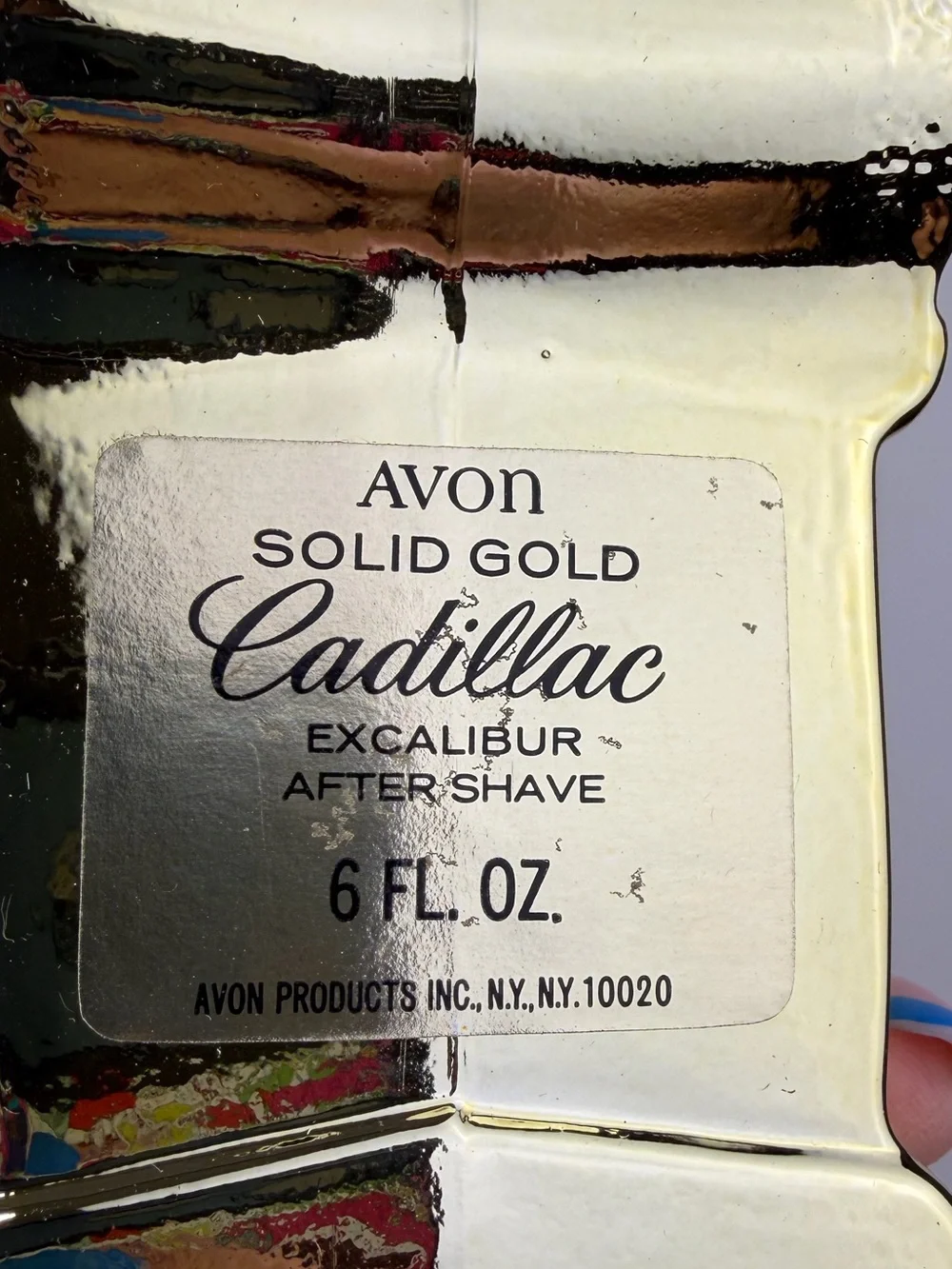 Vintage Avon Solid Gold Cadillac Excalibur After Shave Decanter 6oz Original Box